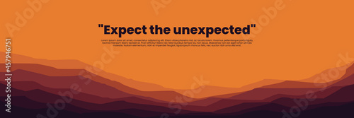 mountain flat design vector banner template good for web banner, ads banner, tourism banner, wallpaper, background template, and adventure design backdrop