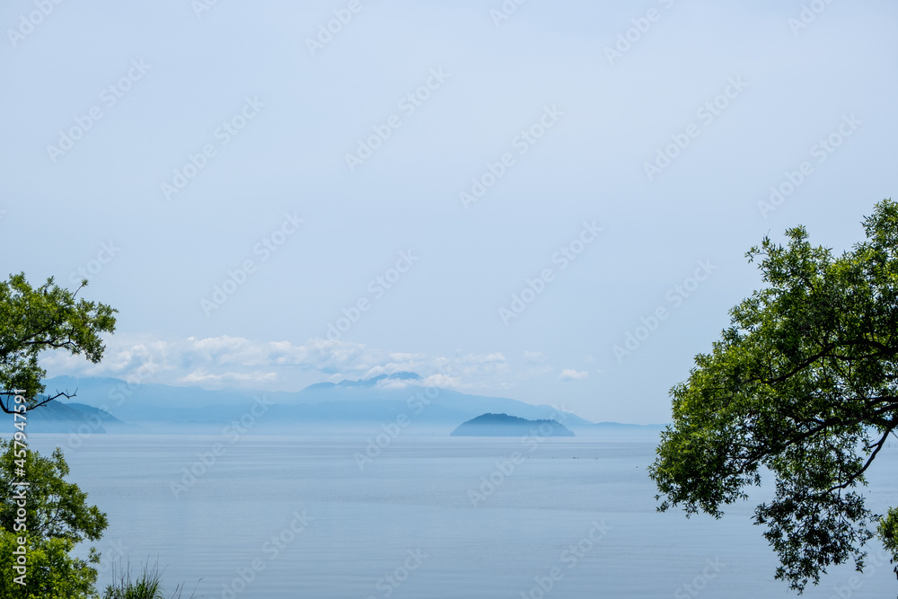 風景素材　初夏の琵琶湖
