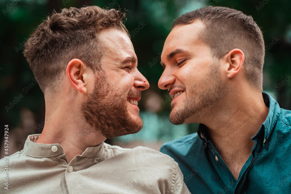 Fototapeta premium gay couple looking at each other