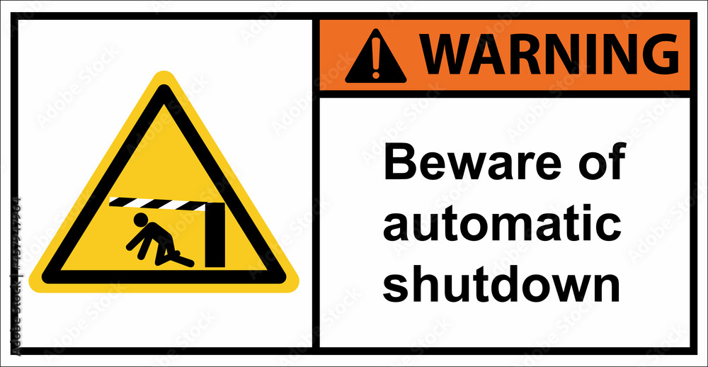 Beware of the car barrier automatic closing.,Warning sign. Beware of the car barrier automatic closing.,Warning sign.