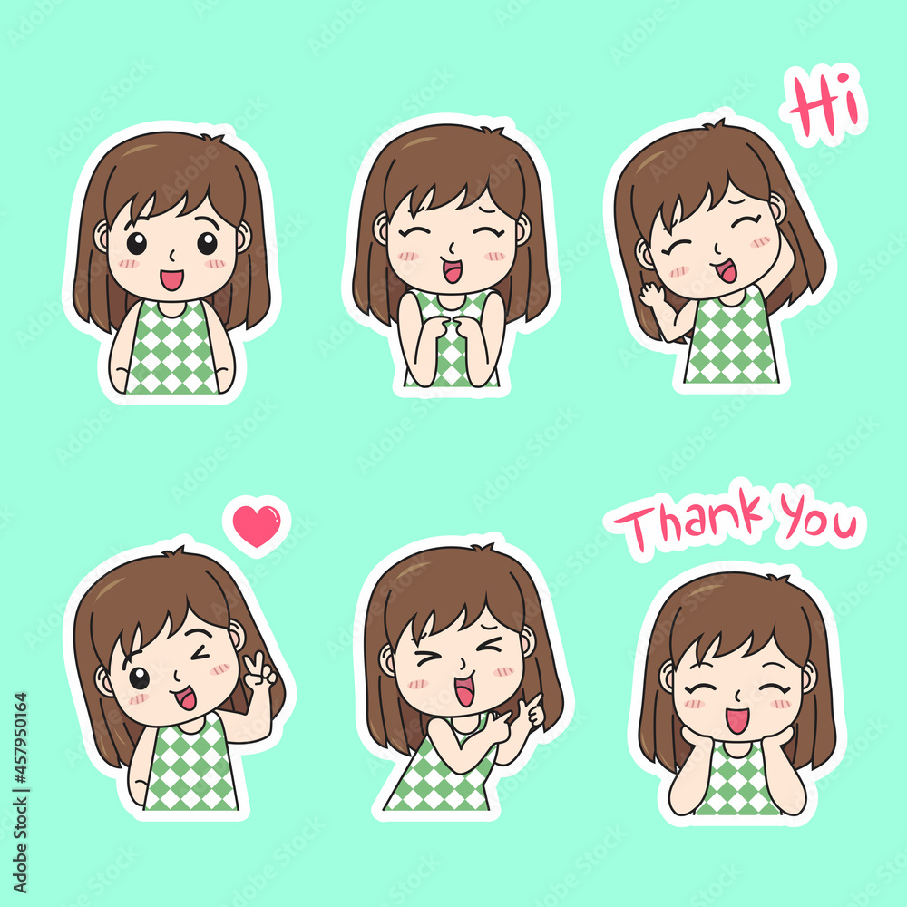 sticker chibi girl3 sticker chibi girl3