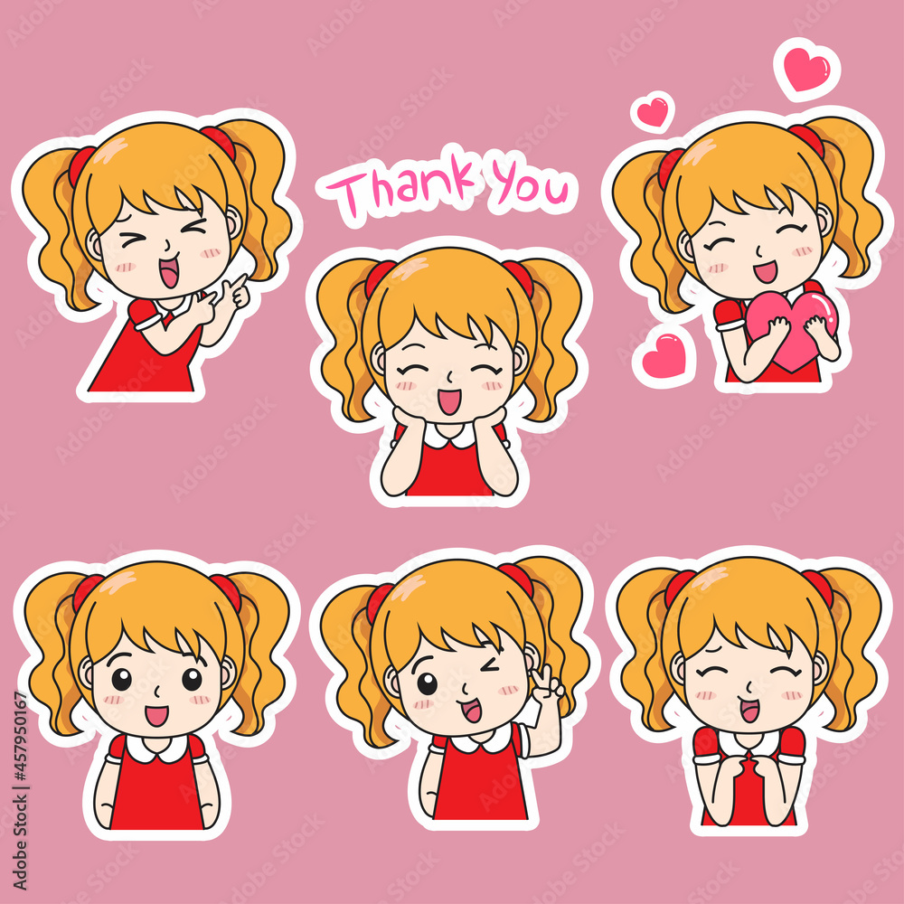 sticker chibi girl2 sticker chibi girl2