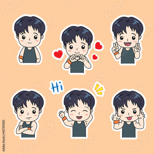 sticker chibi boy2