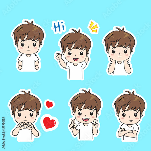 sticker chibi boy1