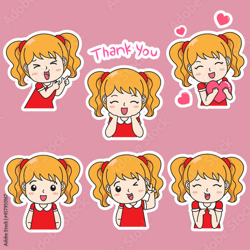 sticker chibi girl2