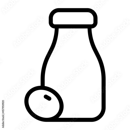 Soy milk icon with outline style. Suitable for website design, logo, app and UI. Based on the size of the icon in general, so it can be reduced.