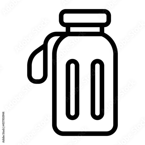Water bottle icon with outline style. Suitable for website design, logo, app and UI. Based on the size of the icon in general, so it can be reduced.