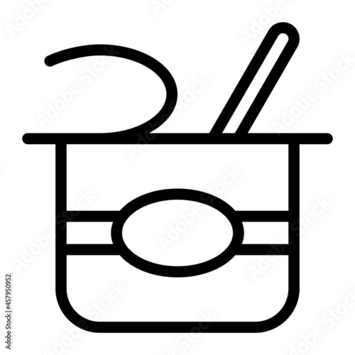 Yogurt icon with outline style. Suitable for website design, logo, app and UI. Based on the size of the icon in general, so it can be reduced.