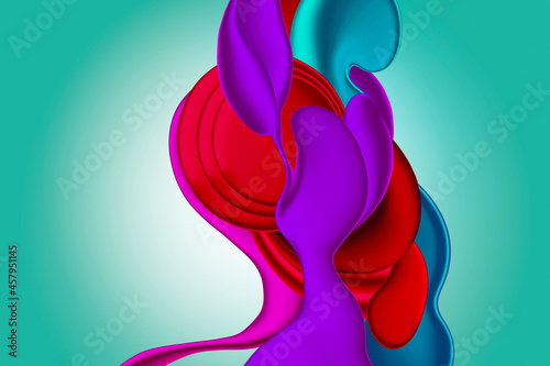 Digital painting illustration, Gradient colorful abstract background,
