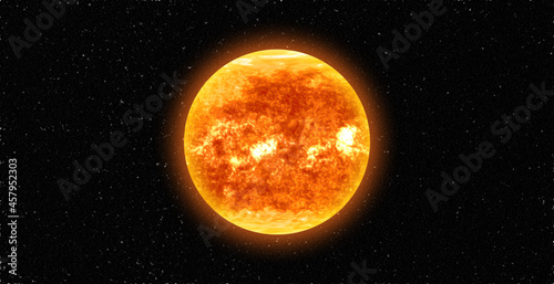 Fototapeta Naklejka Na Ścianę i Meble -  4k Sun Solar Atmosphere isolated on Space background