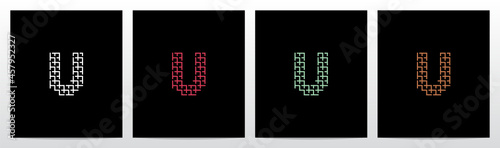 Wicker Forming Letter Logo Design U
