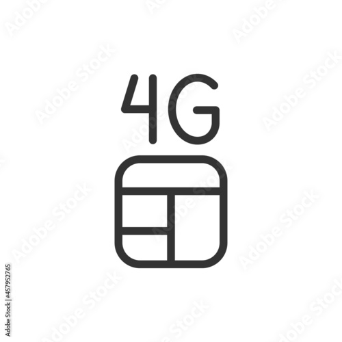 Outline design of 4g icon.