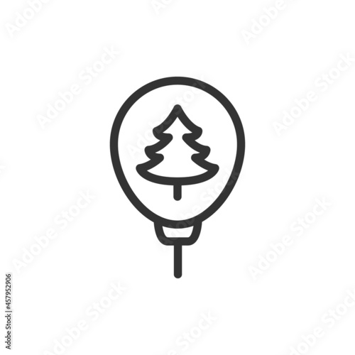Baloon line icon in trendy style.