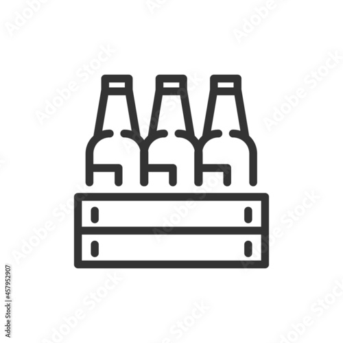 Beer line icon in trendy style.