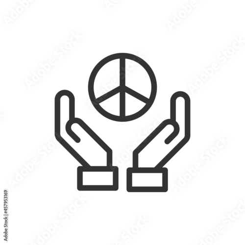 Peace thin line icon.