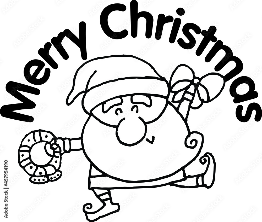 Vector illustration cartoon Santa Claus Christmas card series Vector illustration cartoon Santa Claus Christmas card series