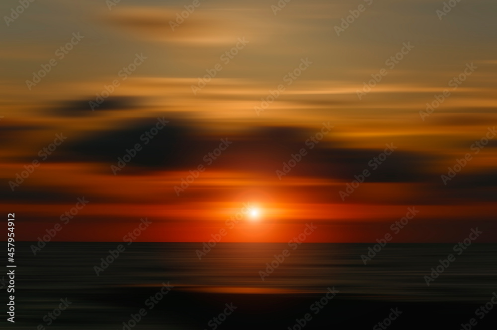 Colorful blurred sunset sky background.