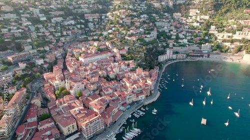 Aerial view of Villefranche sur mer photo