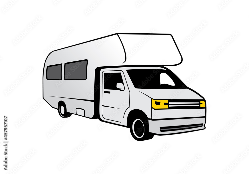 RV recreational vehicle design illustration vector eps format ...