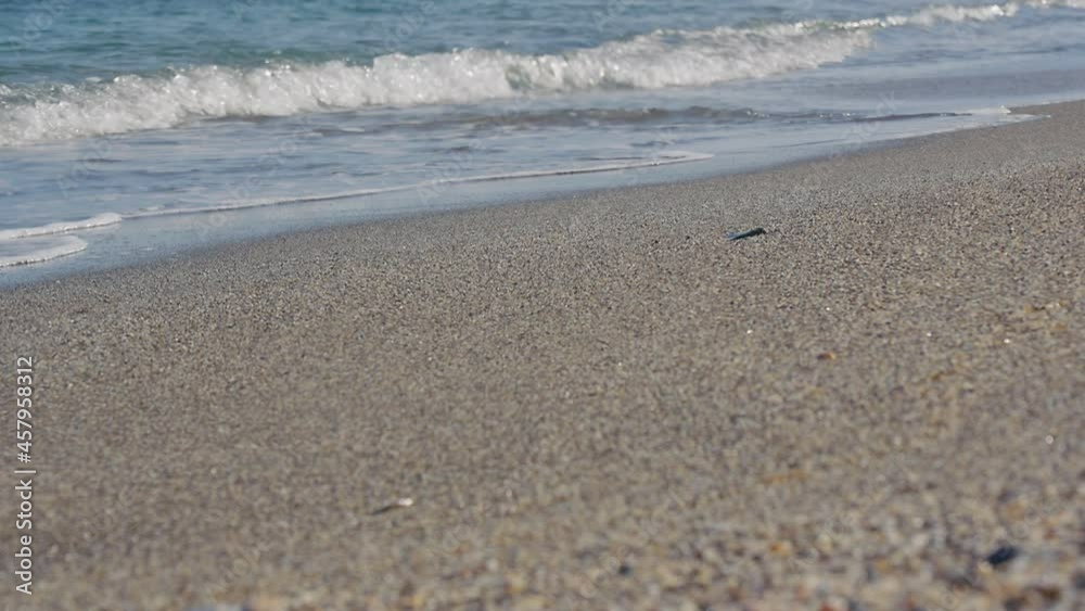 Simple video of soft ocean waves the beach Simple video of soft ocean waves the beach