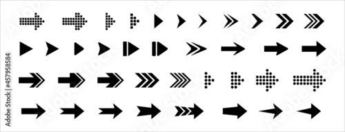 Arrow icon vector set. Arrows icons vector set. Massive collection of assorted arrows. Vector stock graphic design resource for sign and symbol of arrows  pointer and direction.