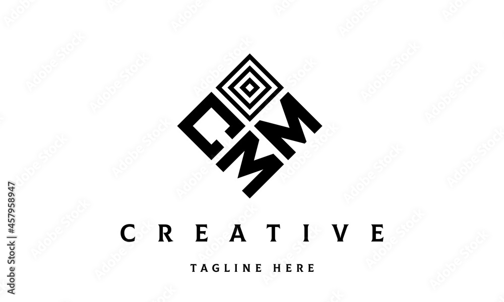 Fototapeta premium CMM rectangle three latter logo