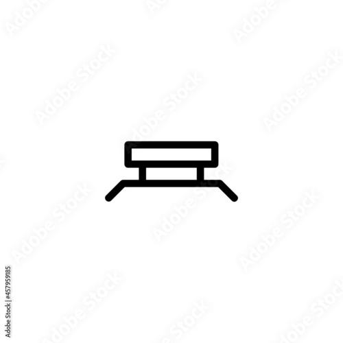 Pull Up Bar Sport Monoline Symbol Icon Logo for Graphic Design, UI UX, Game, Android Software, and Website.