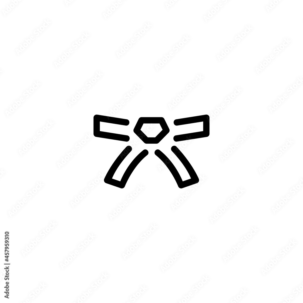 Martial Art Belt Sport Monoline Symbol Icon Logo for Graphic Design, UI UX, Game, Android Software, and Website. Martial Art Belt Sport Monoline Symbol Icon Logo for Graphic Design, UI UX, Game, Android Software, and Website.