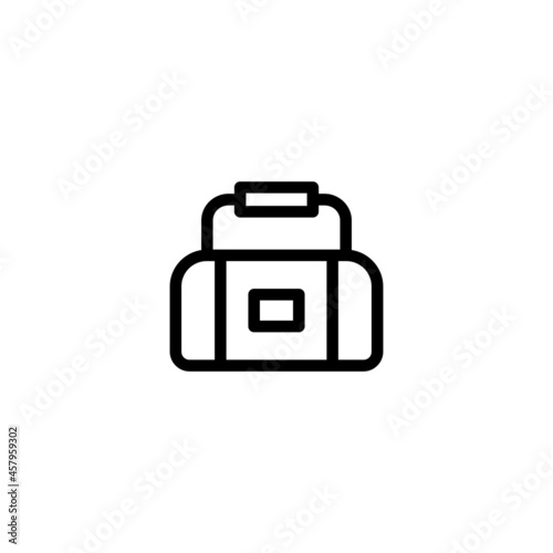 Sport Bag Monoline Symbol Icon Logo for Graphic Design, UI UX, Game, Android Software, and Website.