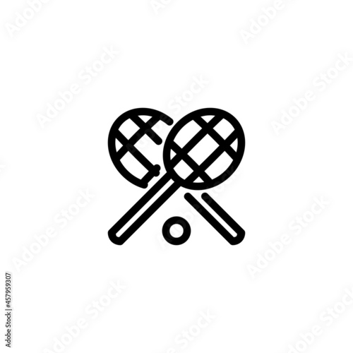 Lacrosse Sport Monoline Symbol Icon Logo for Graphic Design, UI UX, Game, Android Software, and Website.