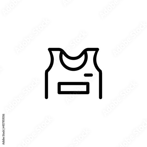 Maraton Shirt Sport Monoline Symbol Icon Logo for Graphic Design, UI UX, Game, Android Software, and Website.