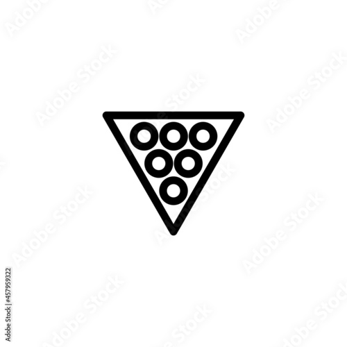 Billiard Sport Monoline Symbol Icon Logo for Graphic Design, UI UX, Game, Android Software, and Website.
