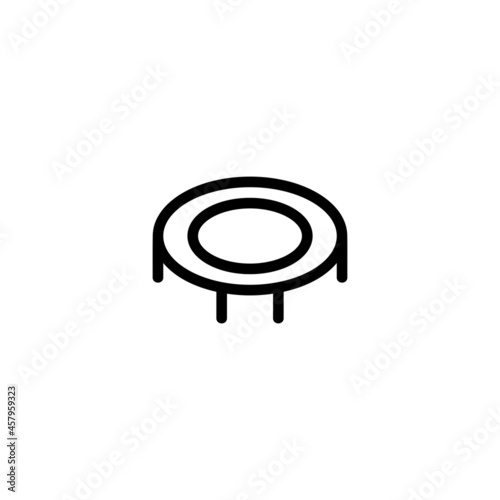 Trampoline Sport Monoline Symbol Icon Logo for Graphic Design, UI UX, Game, Android Software, and Website.