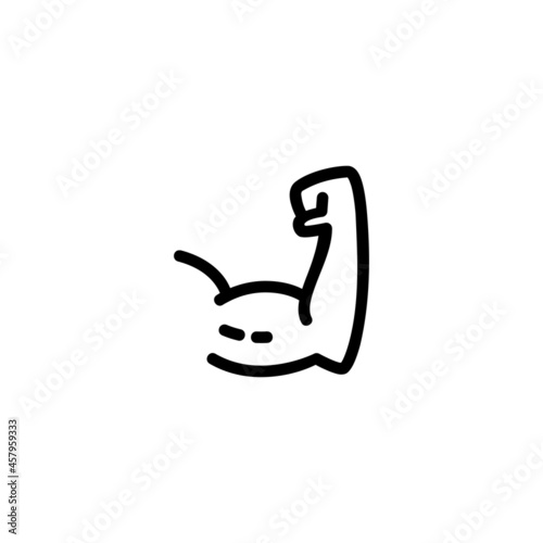 Strength Sport Monoline Symbol Icon Logo for Graphic Design, UI UX, Game, Android Software, and Website.