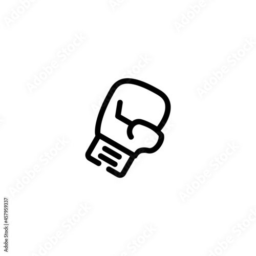 Boxing Glove Sport Monoline Symbol Icon Logo for Graphic Design, UI UX, Game, Android Software, and Website.