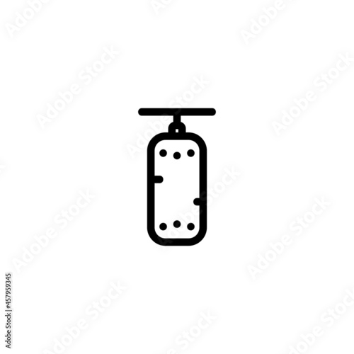 Punching Bag Sport Monoline Symbol Icon Logo for Graphic Design, UI UX, Game, Android Software, and Website.