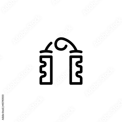 Hand Grip Sport Monoline Symbol Icon Logo for Graphic Design, UI UX, Game, Android Software, and Website.