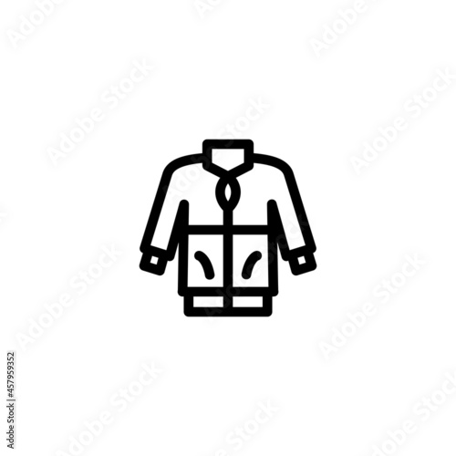 Track Suit Sport Monoline Symbol Icon Logo for Graphic Design, UI UX, Game, Android Software, and Website.