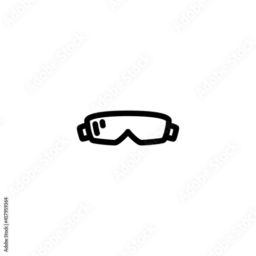 Ski Goggles Sport Monoline Symbol Icon Logo for Graphic Design, UI UX, Game, Android Software, and Website.