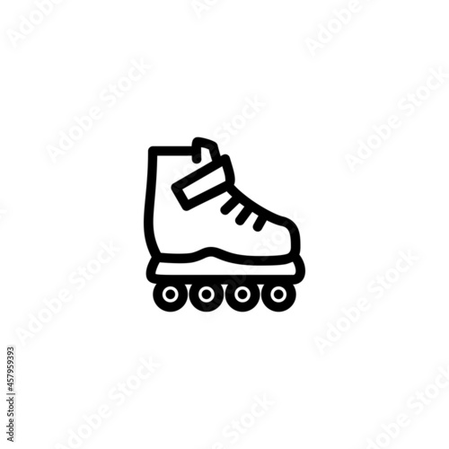 Roller Skate Sport Monoline Symbol Icon Logo for Graphic Design, UI UX, Game, Android Software, and Website.