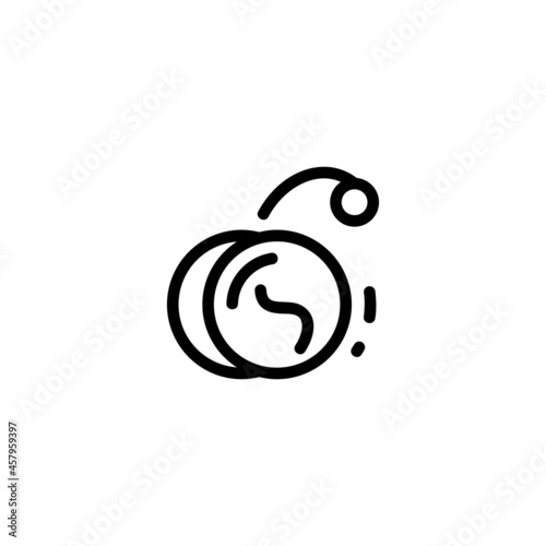 Yoyo Sport Monoline Symbol Icon Logo for Graphic Design, UI UX, Game, Android Software, and Website.