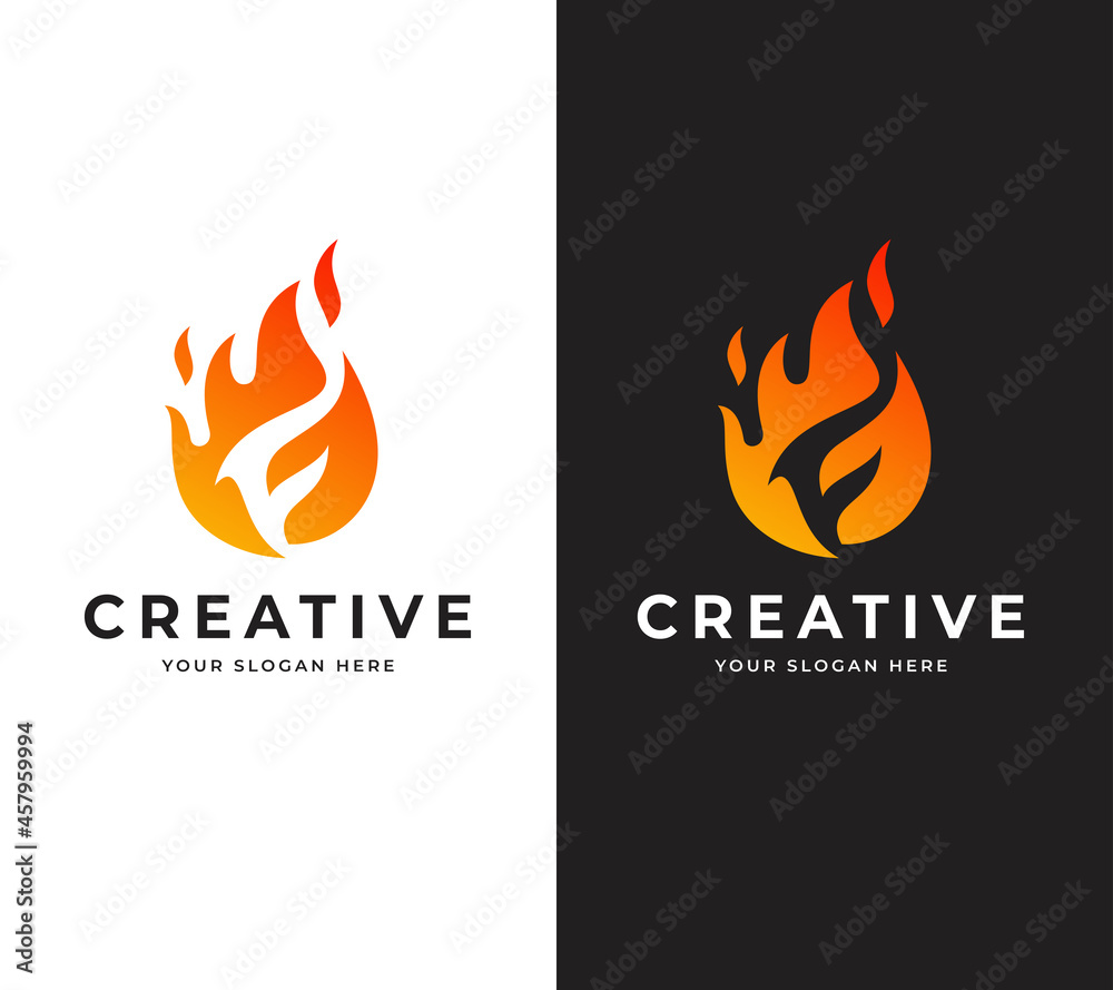Letter FG fire vector logo design, Creative minimalist icon logo symbol Letter FG fire vector logo design, Creative minimalist icon logo symbol