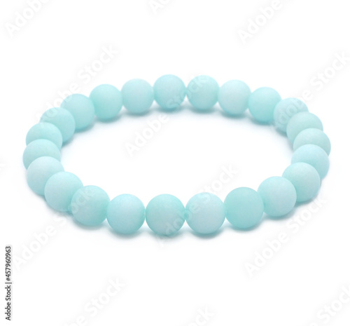 mineral bracelet, bracelet jewelry made of different types of round gemstone beads. amazonite