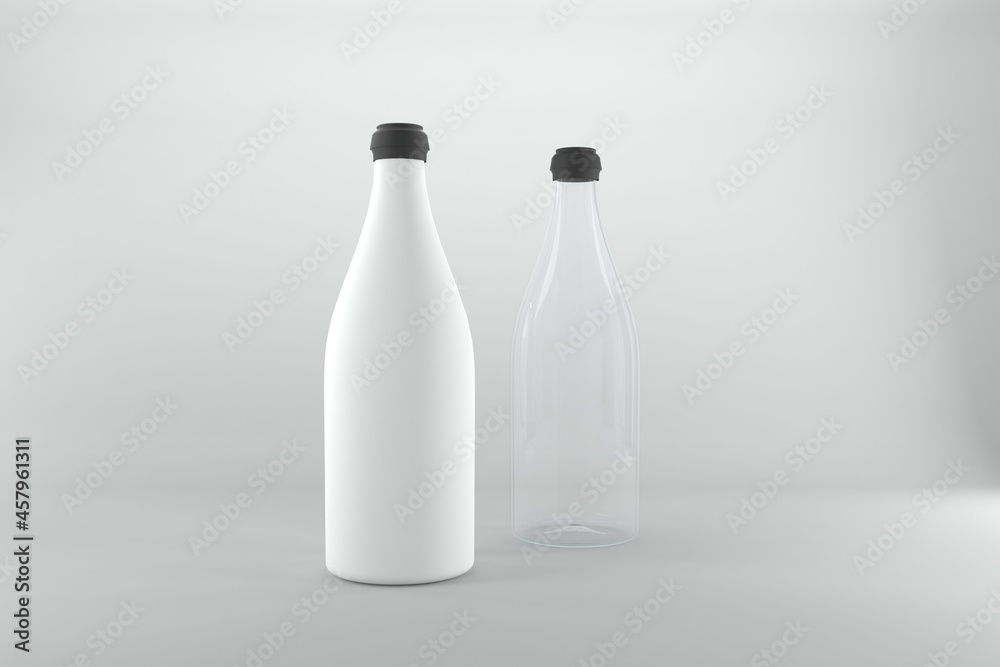 3D Rendered Bottles Mockup Template 3D Rendered Bottles Mockup Template
