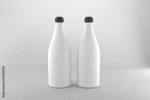 3D Rendered Bottles Mockup Template