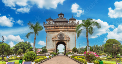 Patuxai literally meaning Victory Gate in Vientiane,Laos