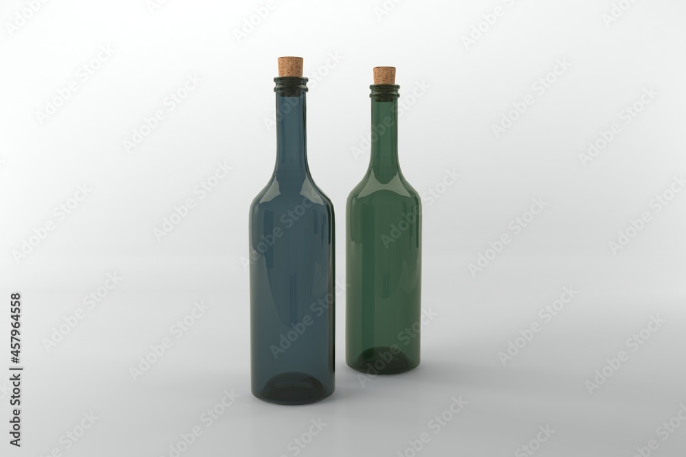 3D Rendered Bottles Mockup Template 3D Rendered Bottles Mockup Template