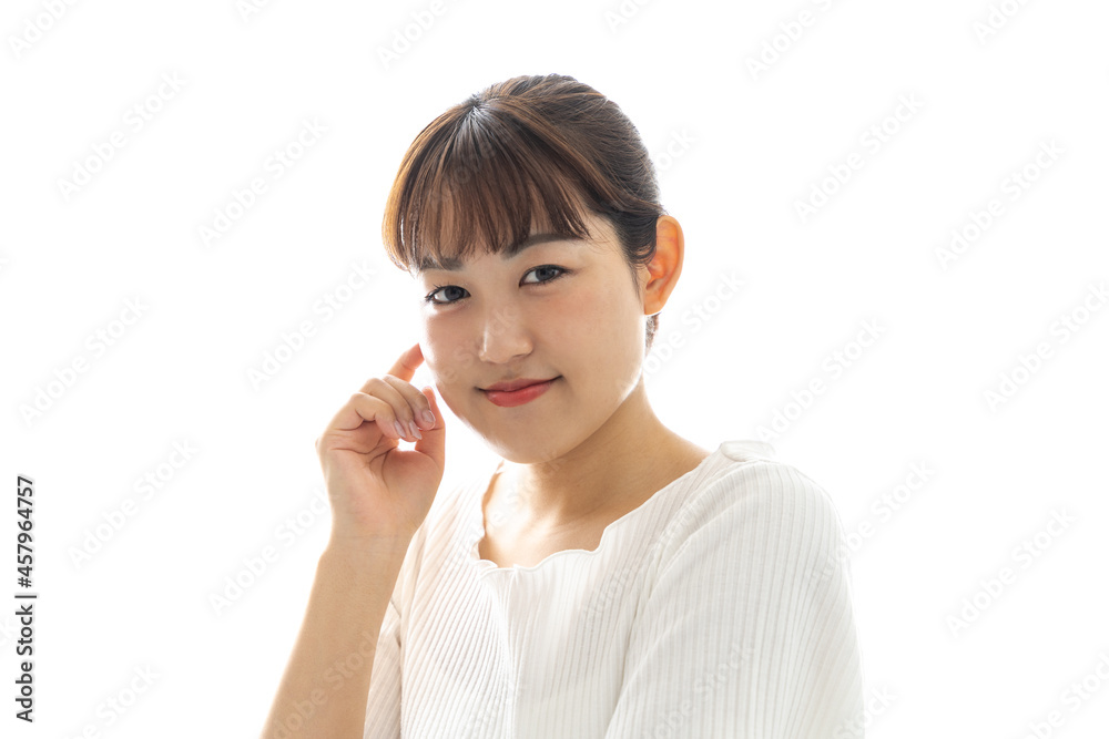 自宅でくつろぐ女性 自宅でくつろぐ女性