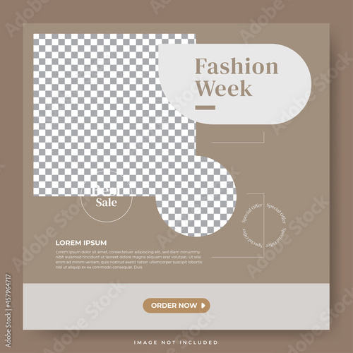 Fashion week for social media post template