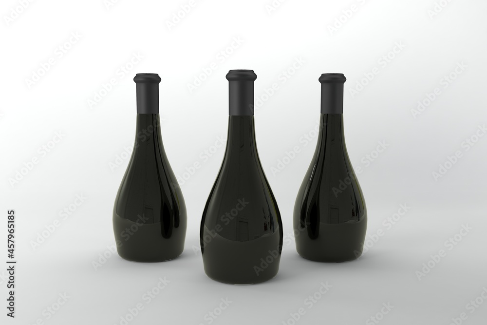 3D Rendered Bottles Mockup Template 3D Rendered Bottles Mockup Template